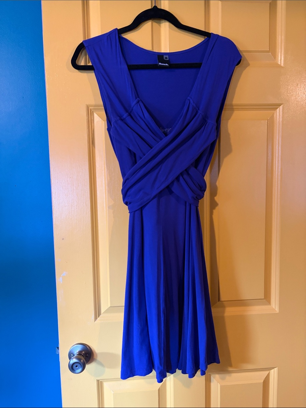 Bench. Sleeveless Dark Purple Wrap Front Women's Dress